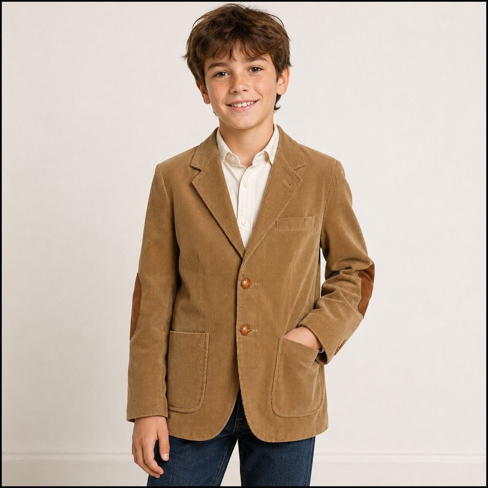 Vintage 1970s Sears Boys Corduroy Sport Coat Blazer Size 12 Regular